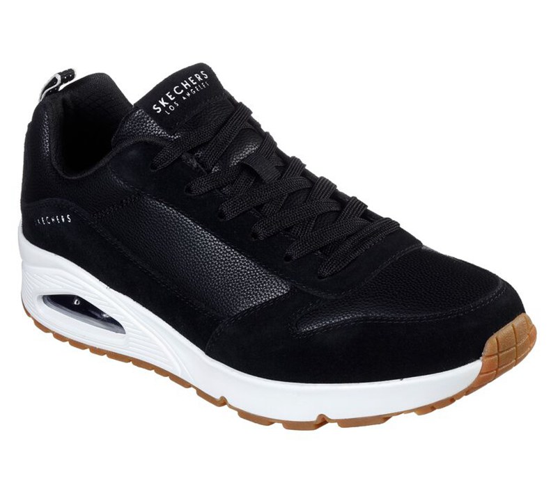 Skechers Uno - Stacre - Mens Sneakers Black/White [AU-DT3938]